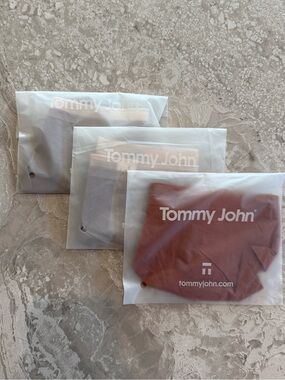 NWT Tommy John 3-Pack Air Thongs in Gull Gray & Terracotta, Size XS